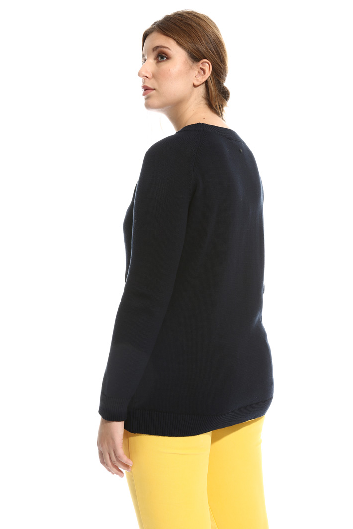 Maglia in cotone con ricamo Intrend Maglia in cotone con ricamo Intrend