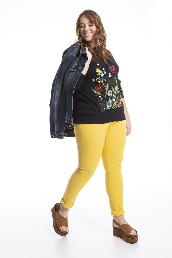 Maglia in cotone con ricamo Intrend Maglia in cotone con ricamo Intrend
