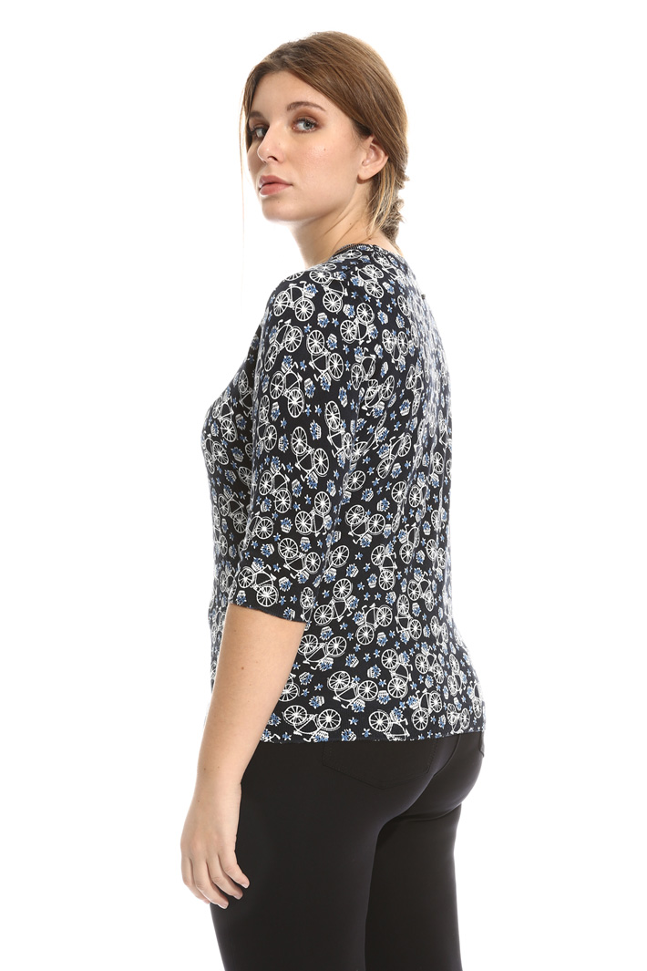 Printed cotton sweater Intrend Printed cotton sweater Intrend