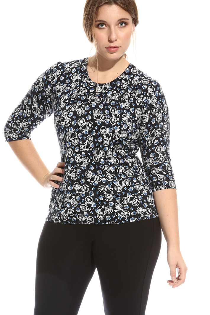 Printed cotton sweater Intrend Printed cotton sweater Intrend