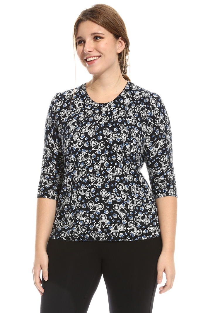 Printed cotton sweater Intrend Printed cotton sweater Intrend