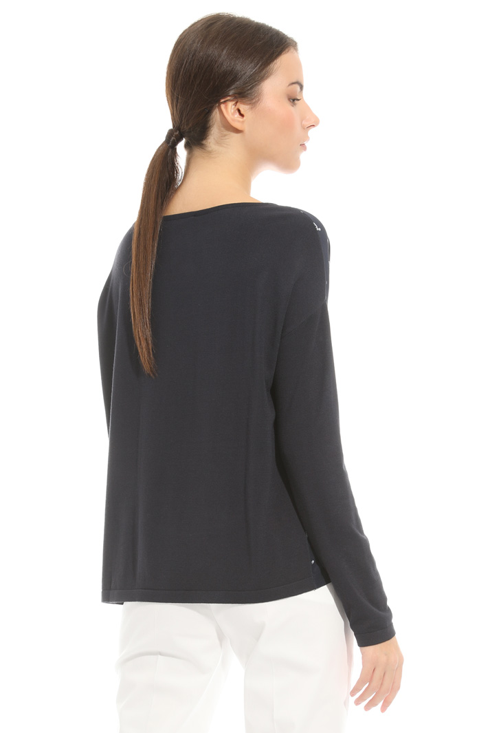 Mixed fabric sweater Intrend Mixed fabric sweater Intrend