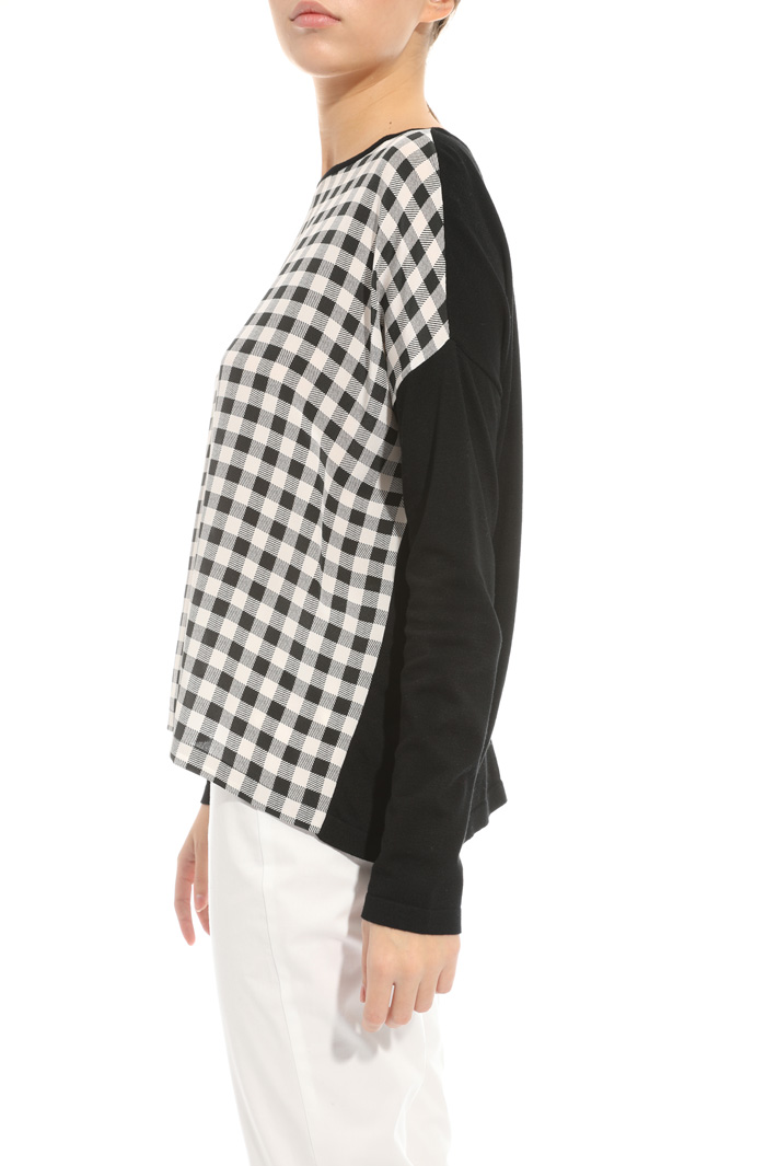 Mixed fabric sweater Intrend Mixed fabric sweater Intrend