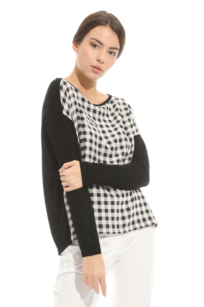 Mixed fabric sweater Intrend Mixed fabric sweater Intrend