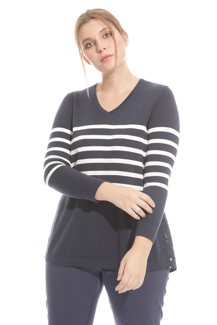 Maglia in cotone e sangallo Intrend Maglia in cotone e sangallo Intrend