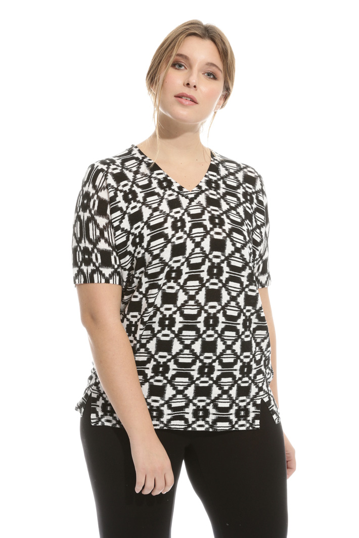 Maglia in puro lino stampato Intrend Maglia in puro lino stampato Intrend