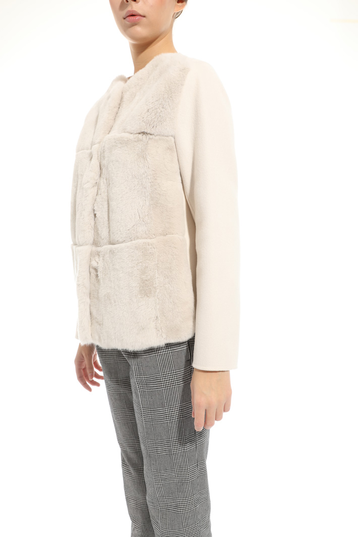 Cappotto in lana e lapin Intrend Cappotto in lana e lapin Intrend