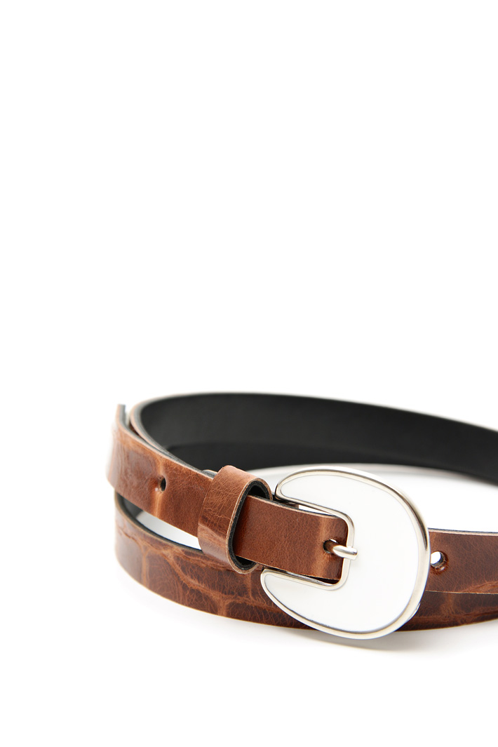 Thin leather belt Intrend Thin leather belt Intrend