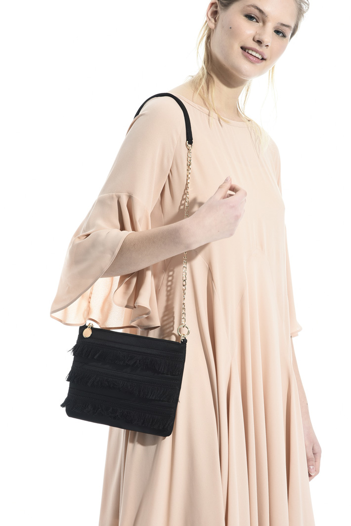 Fringed satin bag Diffusione Tessile Fringed satin bag Diffusione Tessile