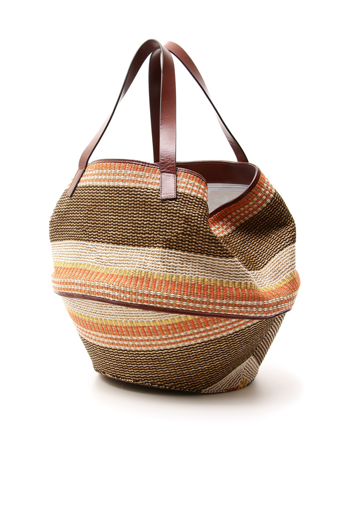 Basket bag in fabric Intrend Basket bag in fabric Intrend