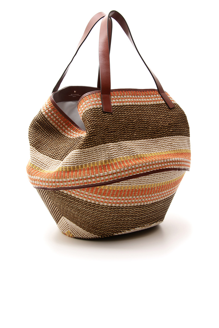 Basket bag in fabric Intrend Basket bag in fabric Intrend