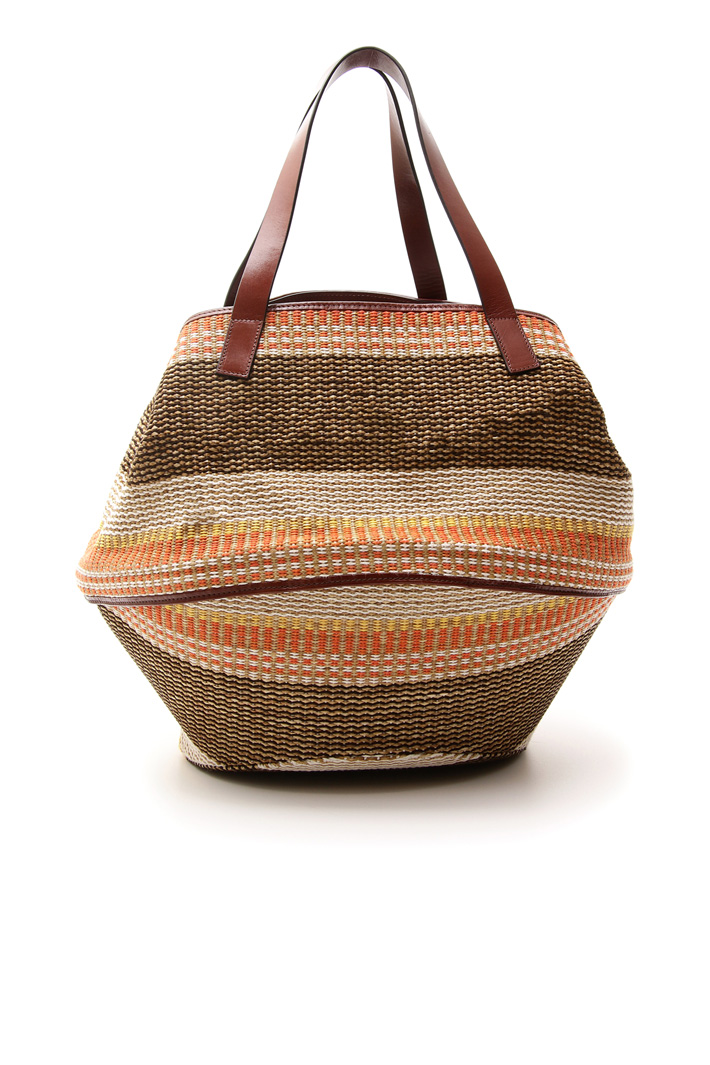 Basket bag in fabric Intrend Basket bag in fabric Intrend