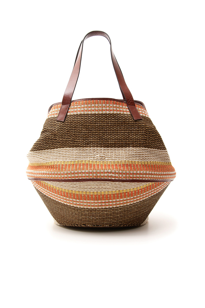 Basket bag in fabric Intrend Basket bag in fabric Intrend