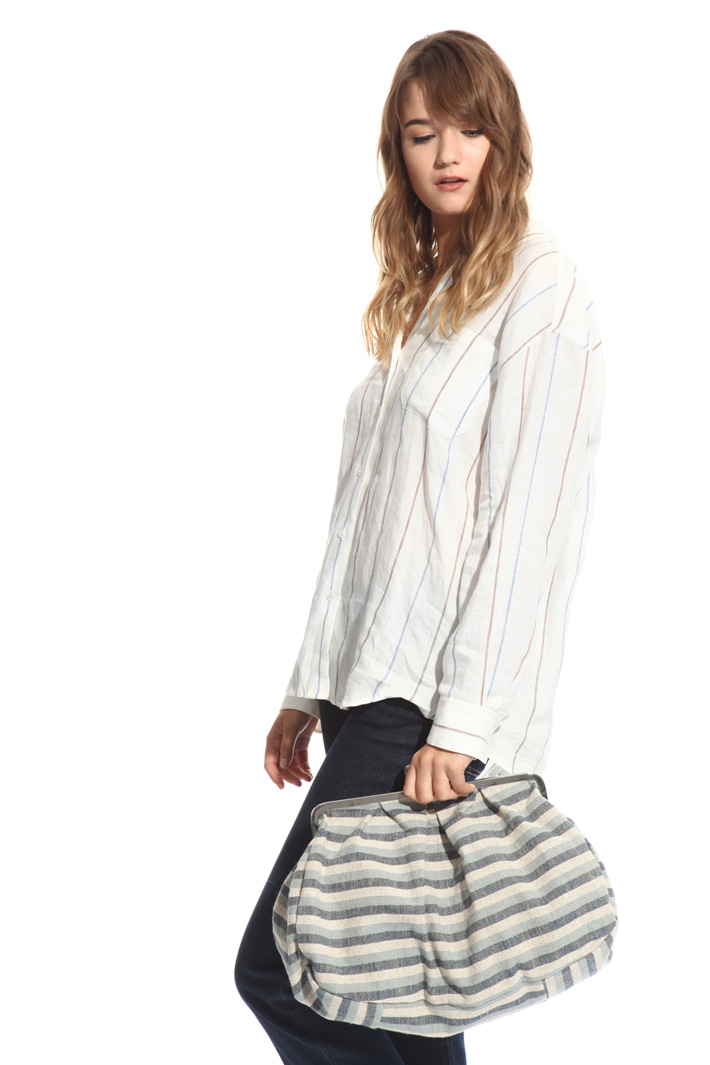Borsa a mano in tela rustica Intrend Borsa a mano in tela rustica Intrend