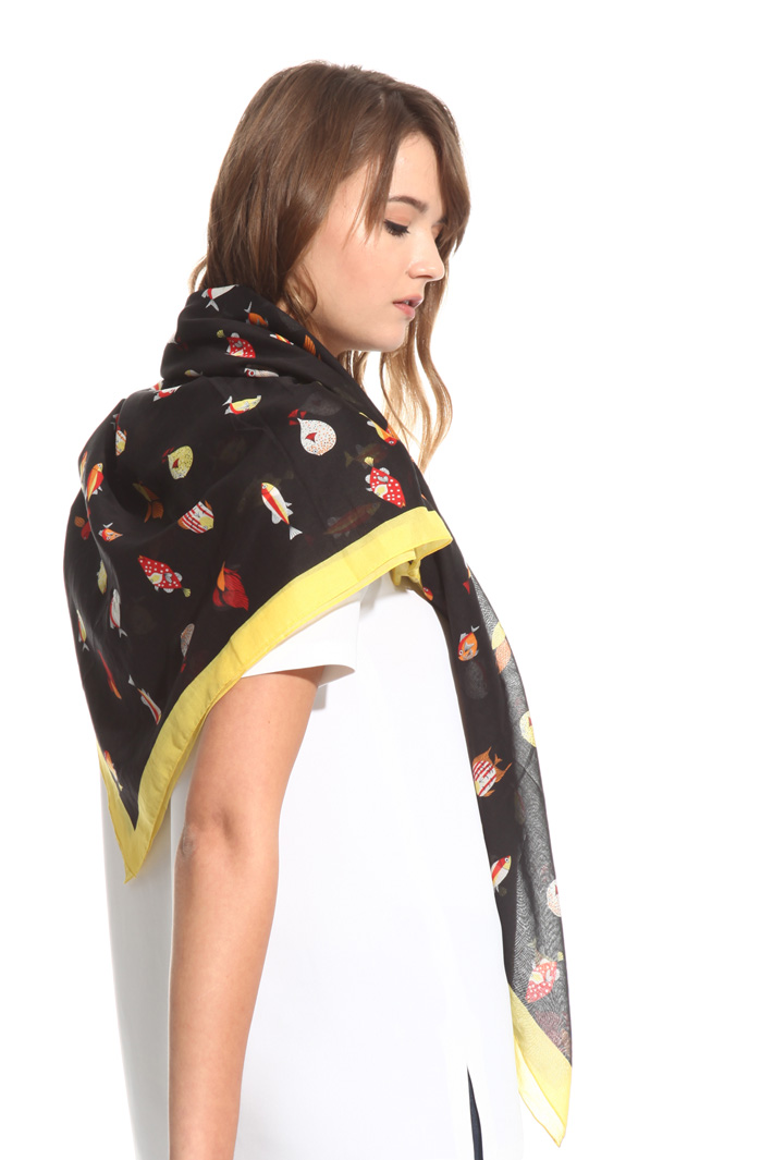 Printed cotton foulard Intrend Printed cotton foulard Intrend