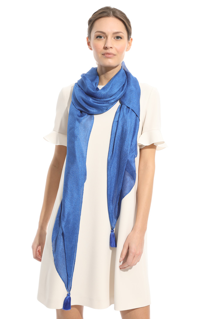 Tassel glossy scarf Intrend Tassel glossy scarf Intrend