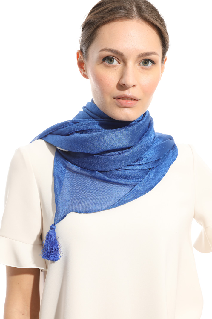 Tassel glossy scarf Intrend Tassel glossy scarf Intrend