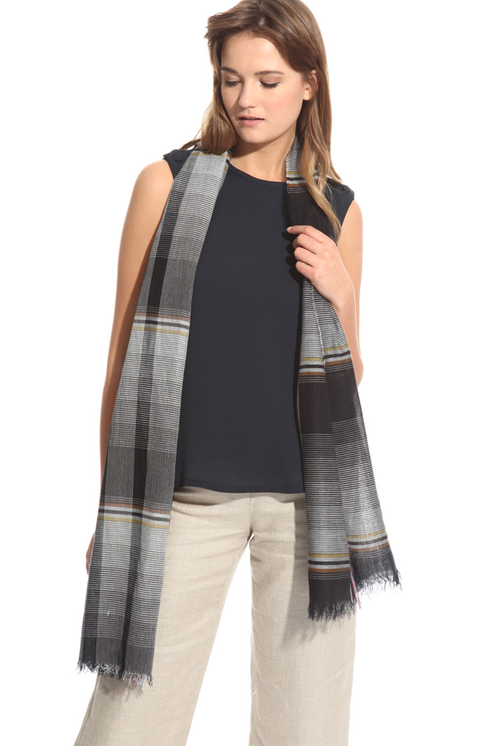 Sciarpa in cotone tinto filo Intrend Sciarpa in cotone tinto filo Intrend