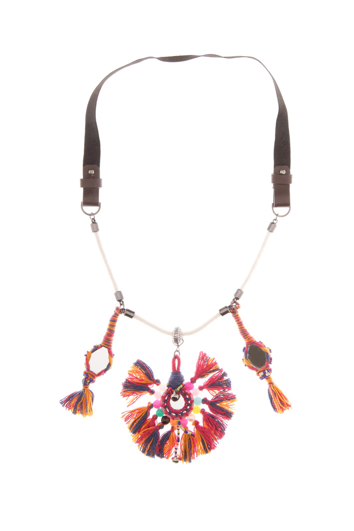 Fringe and mirror necklace Diffusione Tessile Fringe and mirror necklace Diffusione Tessile