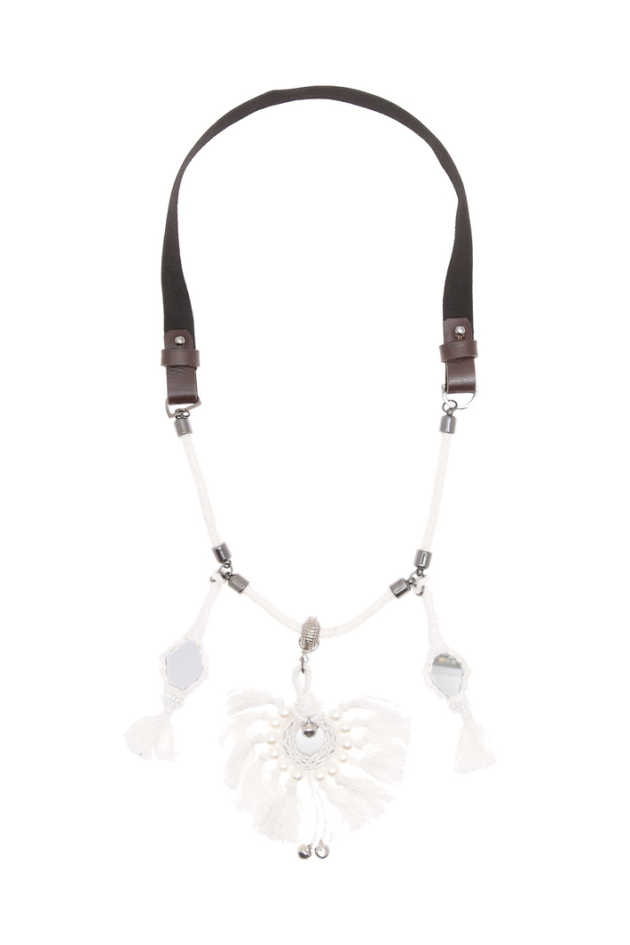 Fringe and mirror necklace Diffusione Tessile Fringe and mirror necklace Diffusione Tessile