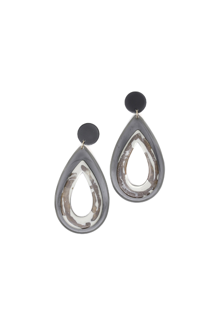 Pear-shaped drop earrings Intrend Pear-shaped drop earrings Intrend