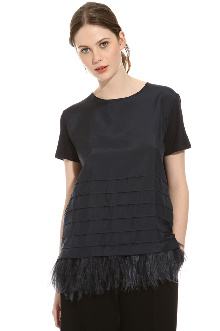Top con piume staccabili Intrend Top con piume staccabili Intrend
