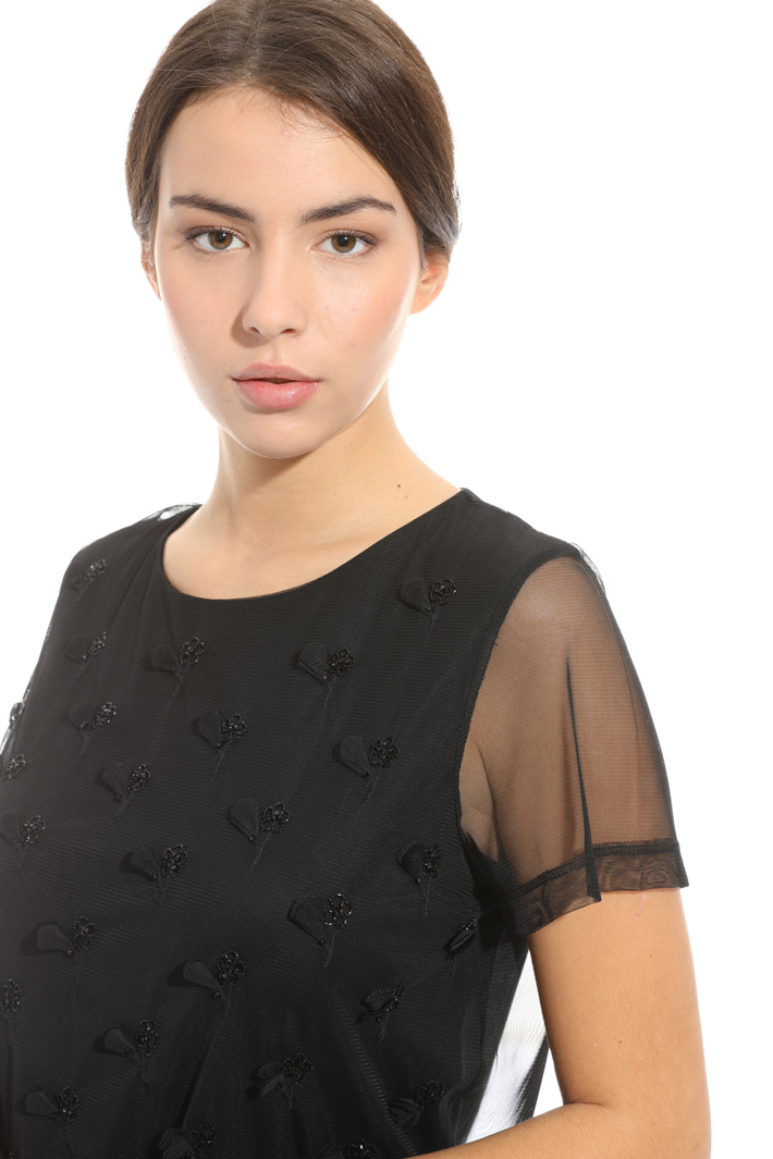 Top in tulle con ricami Intrend Top in tulle con ricami Intrend
