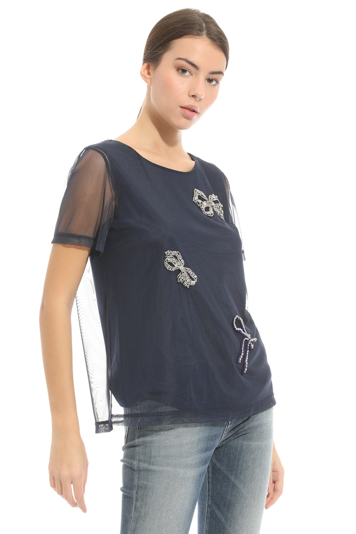 Top in tulle con ricami Intrend Top in tulle con ricami Intrend