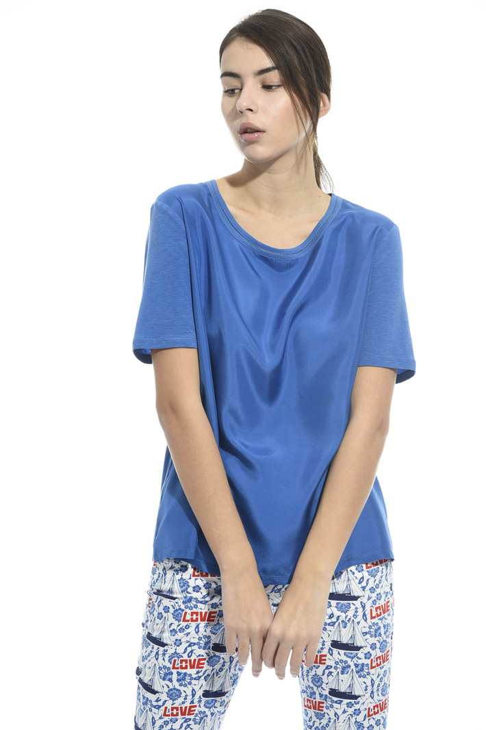 T-shirt mix di cotone e seta Intrend T-shirt mix di cotone e seta Intrend