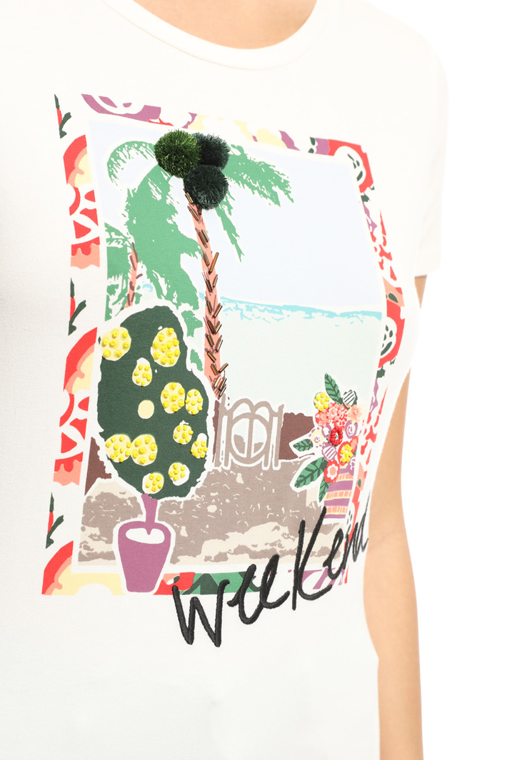 T-shirt con stampa e ricamo Intrend T-shirt con stampa e ricamo Intrend