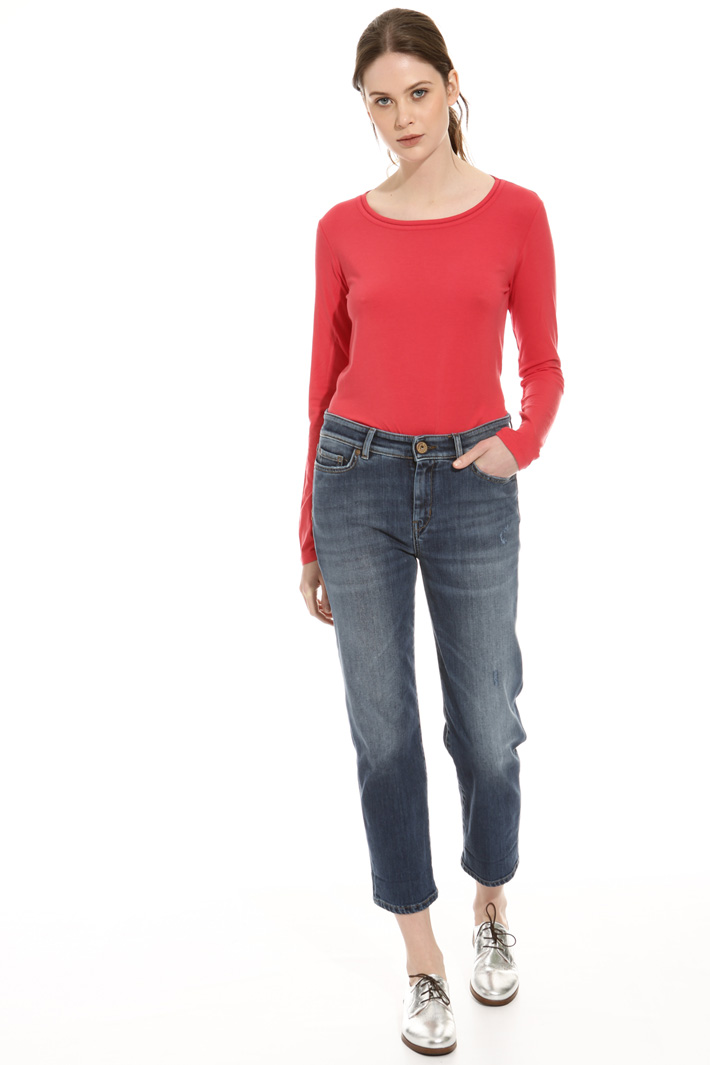 T-shirt con scollo con ajour Intrend T-shirt con scollo con ajour Intrend