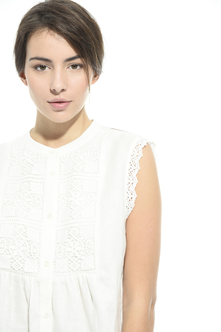 Camicia con inserti in macramé Intrend Camicia con inserti in macramé Intrend