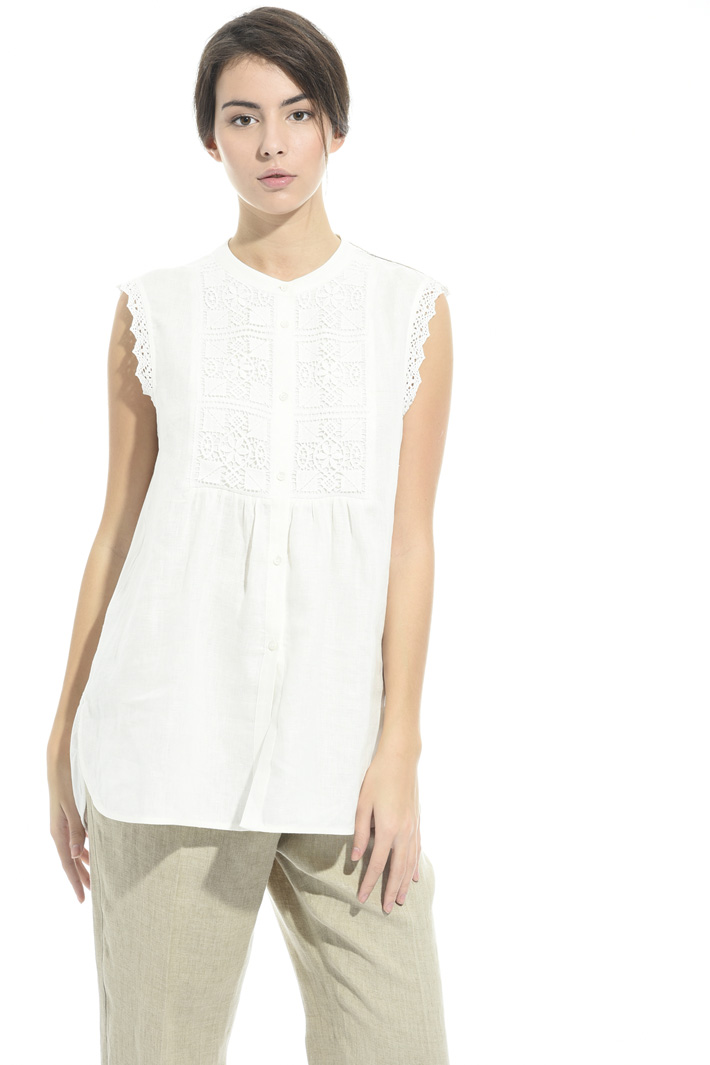 Camicia con inserti in macramé Intrend Camicia con inserti in macramé Intrend