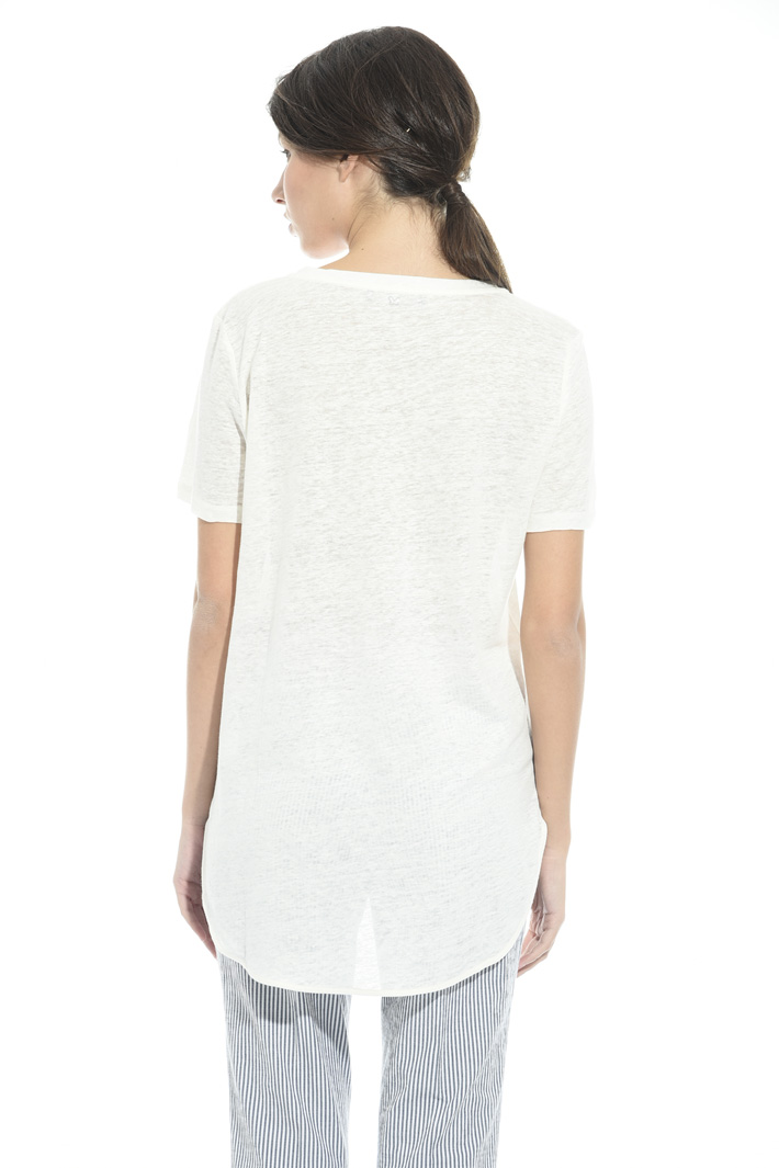 Linen jersey T-shirt Intrend Linen jersey T-shirt Intrend