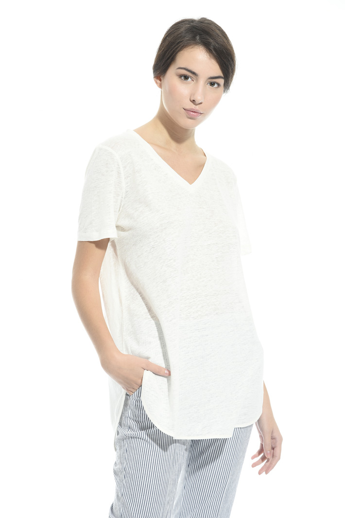 Linen jersey T-shirt Intrend Linen jersey T-shirt Intrend