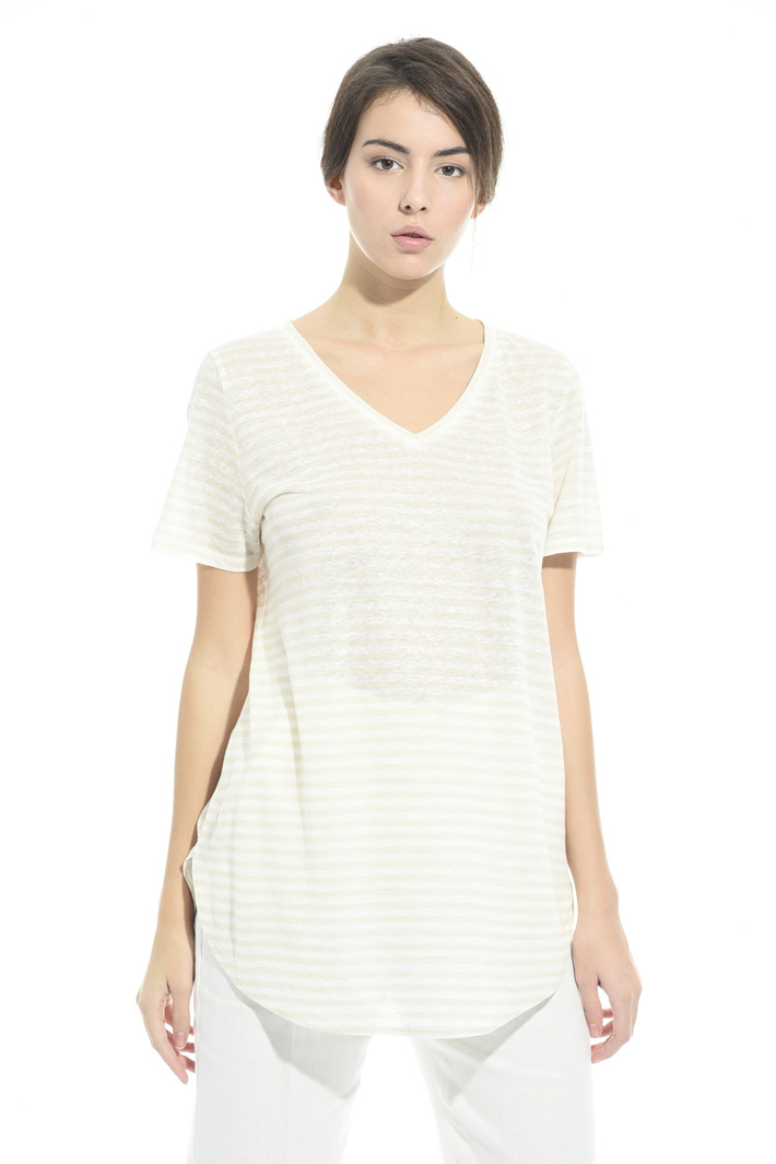 Linen jersey T-shirt Intrend Linen jersey T-shirt Intrend
