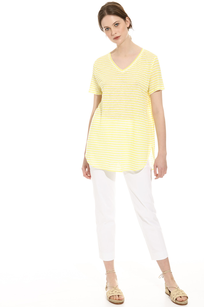 Linen jersey T-shirt Intrend Linen jersey T-shirt Intrend