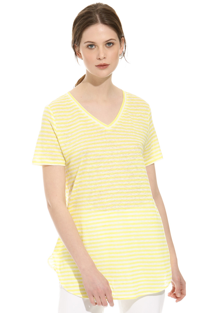 Linen jersey T-shirt Intrend Linen jersey T-shirt Intrend