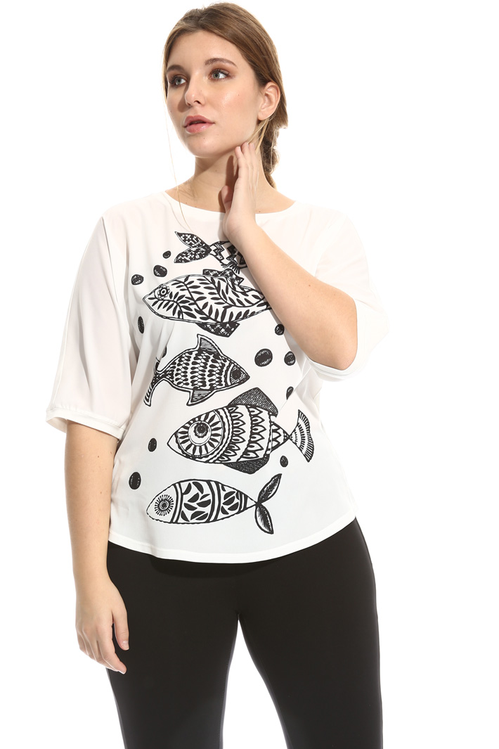 T-shirt in jersey con stampa Intrend T-shirt in jersey con stampa Intrend