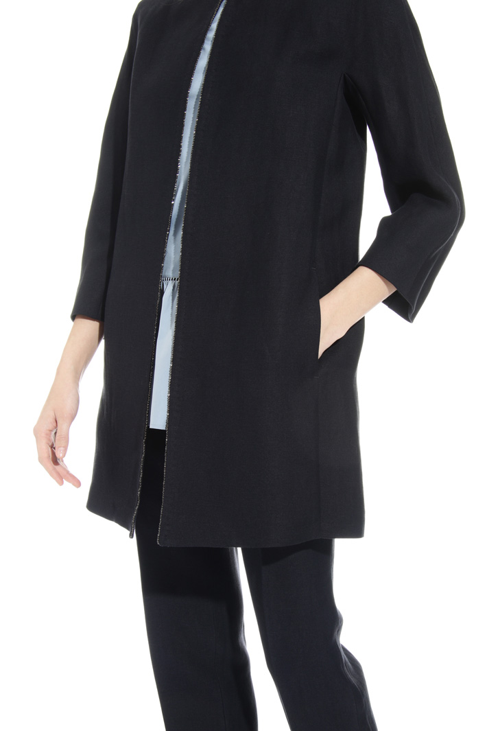 Linen blend topcoat Intrend Linen blend topcoat Intrend