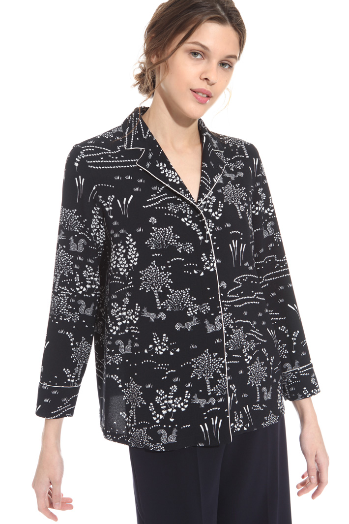 Camicia in sablé stampato Intrend Camicia in sablé stampato Intrend