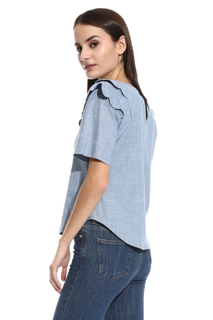 Cotton chambray top Intrend Cotton chambray top Intrend