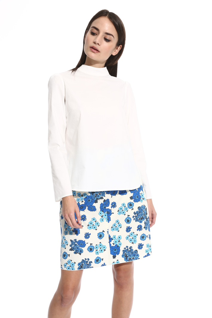 Blusa in popeline e jersey Intrend Blusa in popeline e jersey Intrend