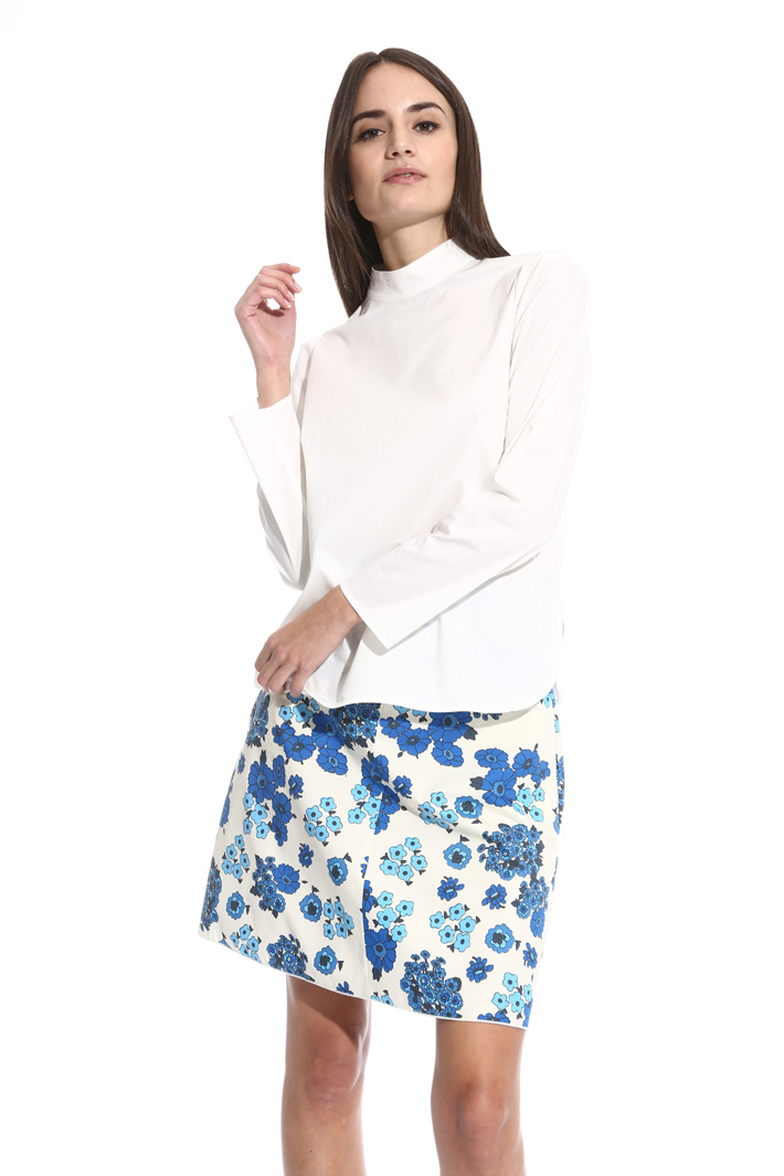 Blusa in popeline e jersey Intrend Blusa in popeline e jersey Intrend