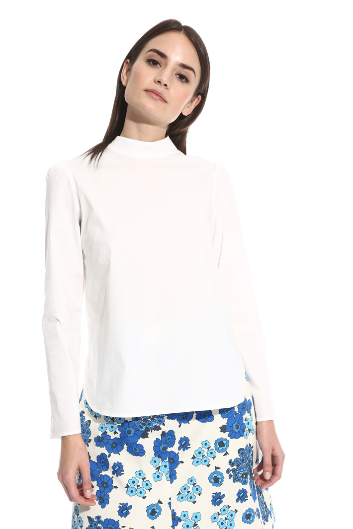Blusa in popeline e jersey Intrend Blusa in popeline e jersey Intrend