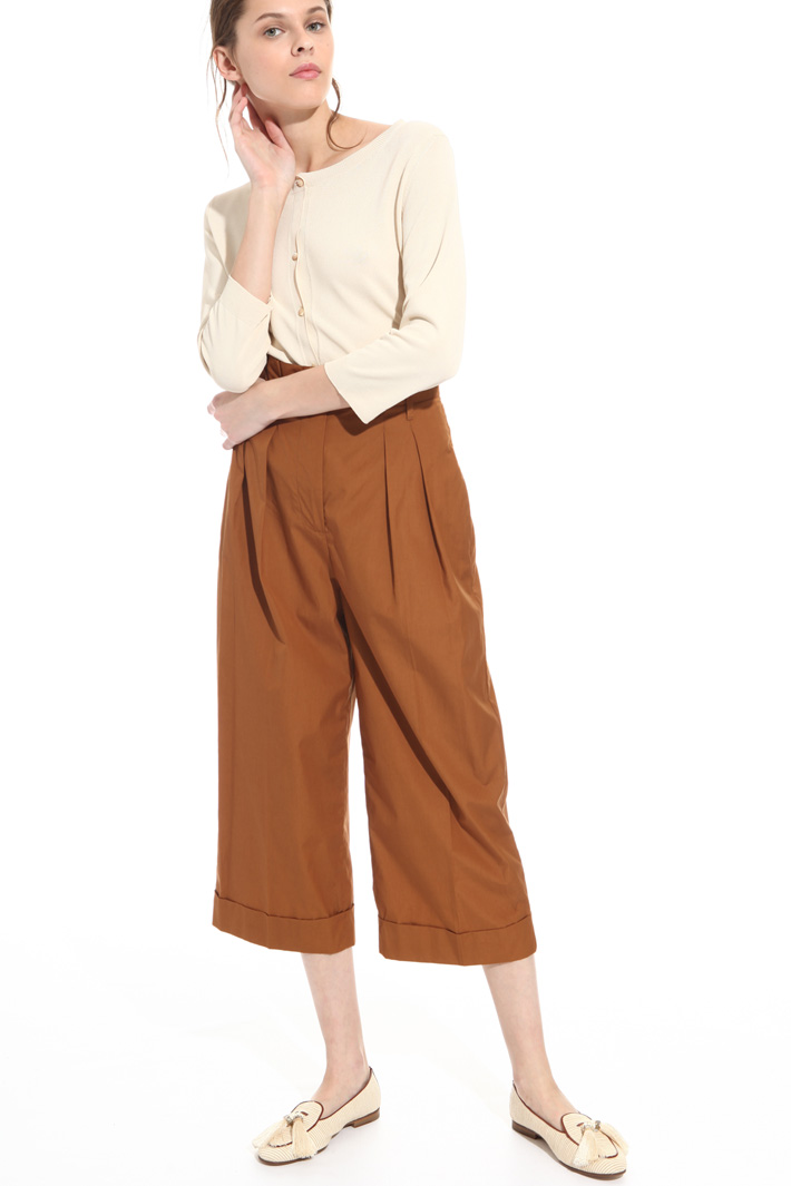 Pantalone cropped in cotone Intrend Pantalone cropped in cotone Intrend