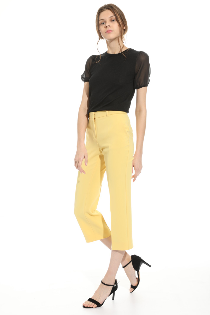 Pantalone cropped in cady Intrend Pantalone cropped in cady Intrend