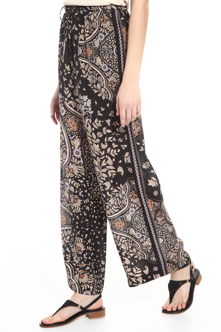 Pantalone in seta stampata Intrend Pantalone in seta stampata Intrend