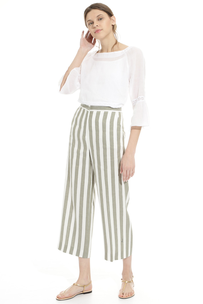 Pantalone in lino a righe Intrend Pantalone in lino a righe Intrend
