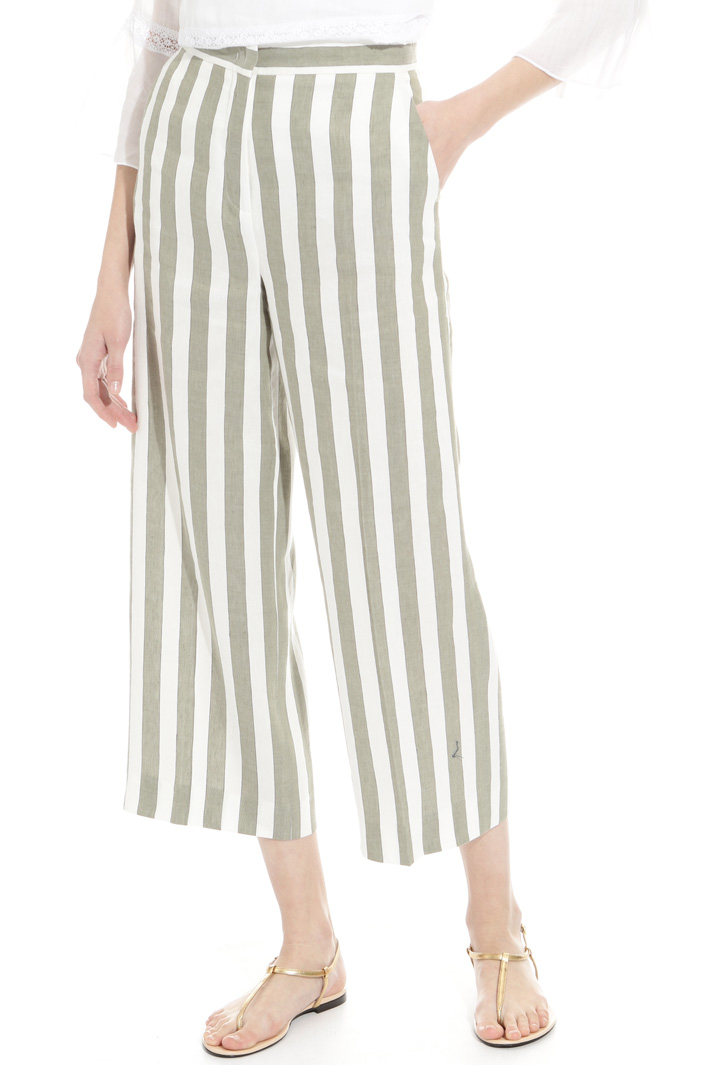 Pantalone in lino a righe Intrend Pantalone in lino a righe Intrend